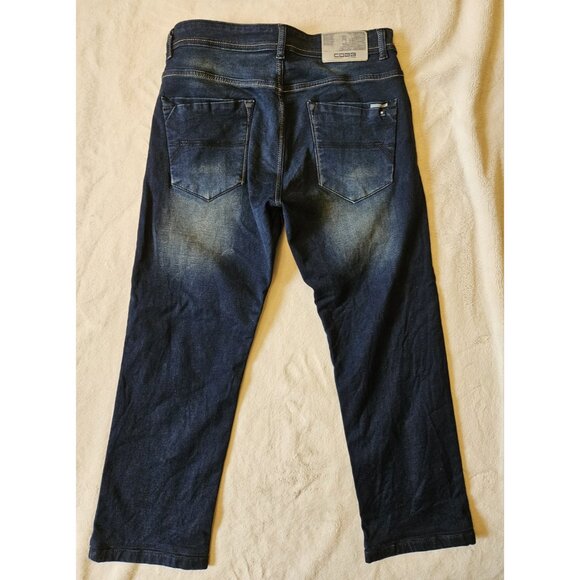 COBB Italy Straight Fit Low Rise Dark Wash Denim Jeans Mens Size 32 Capri - Picture 5 of 12